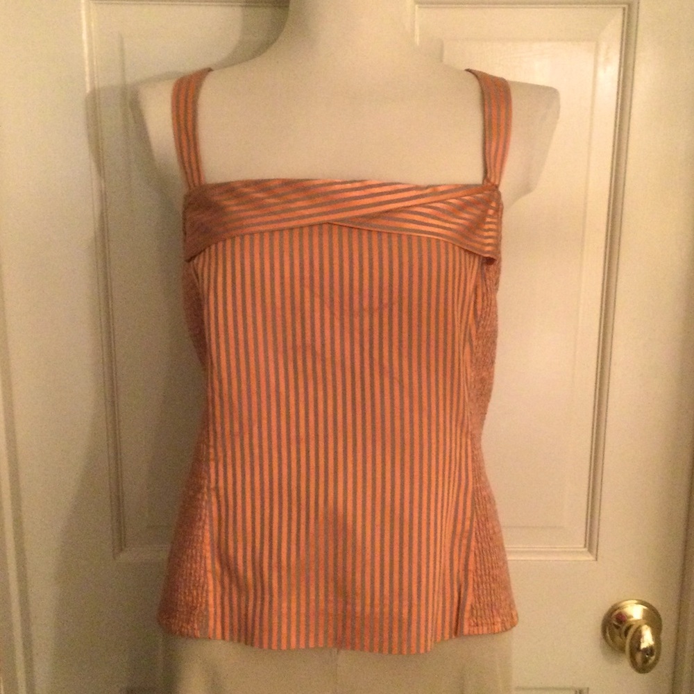 Doncaster Cantaloupe/Tan Strip Camisole
